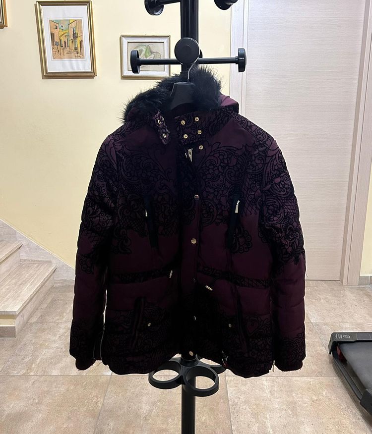 Desigual Puffer Jacket Woman Purple Size L